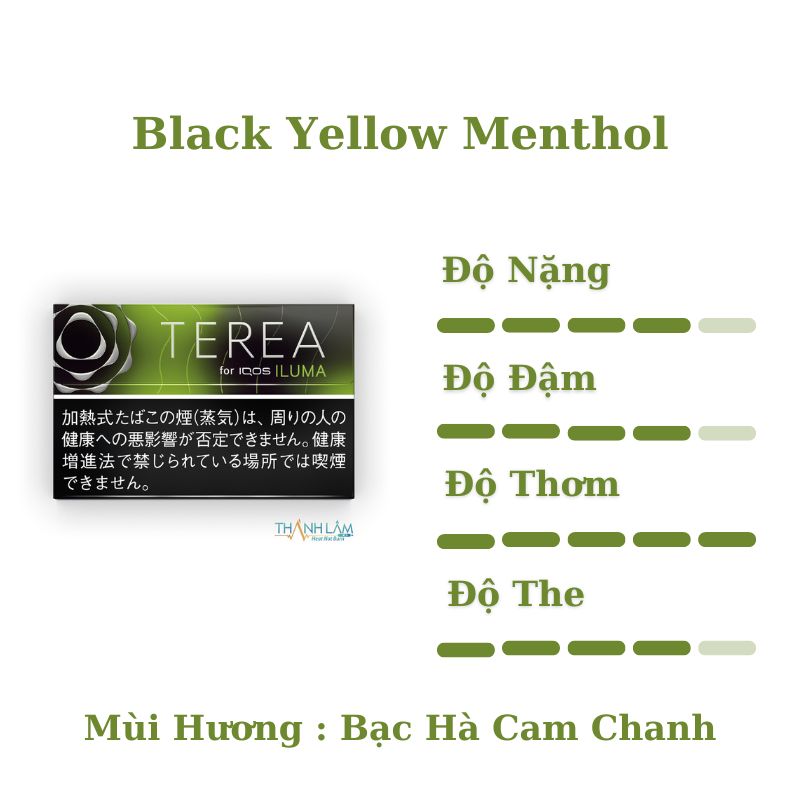 TEREA Black Yellow Menthol (Vị chanh bạc hà đậm) - Ảnh 2