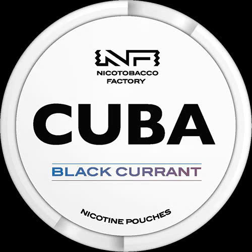 Snus CUBA White 10.4mg Blackcurrant (hương vị Lý chua đen)